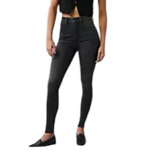 American Eagle Black Faded Hi Rise Jegging Jeans Tag Size 10 W30